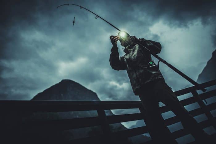 fisherman at night