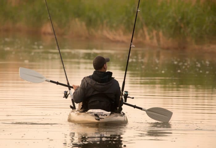 fisherman in a kayak