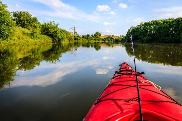 kayak in a lake