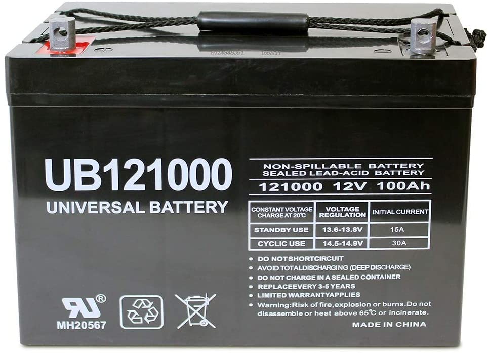 Universal Power Group 12V 100Ah Solar Wind AGM SLA DEEP Cycle VRLA Battery 12V 24V 48V